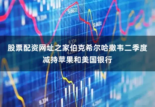 股票配资网址之家伯克希尔哈撒韦二季度减持苹果和美国银行